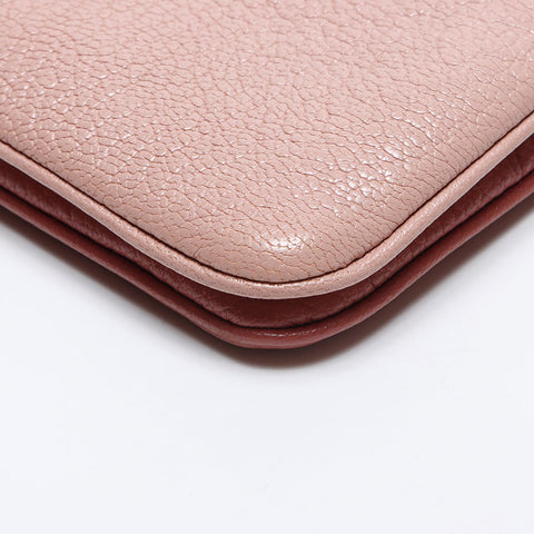 Miu Miu Leather Shoulder Bag Pink WS13993
