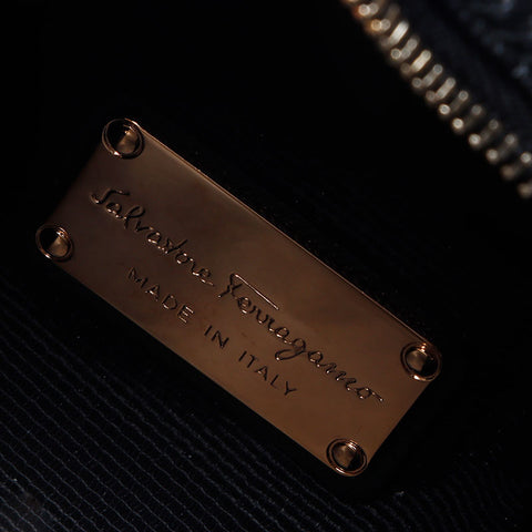 Salvatore Ferragamo Vara Nylon Shoulder Bag black WS13995