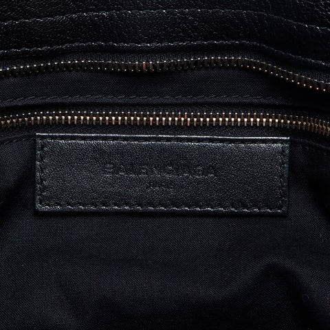 BALENCIAGA Metallic Edge City Shoulder Bag black WS13996