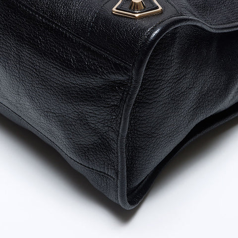 BALENCIAGA Metallic Edge City Shoulder Bag black WS13996