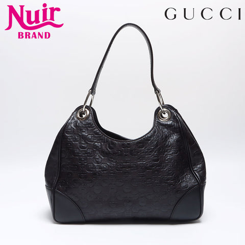 グッチ GUCCI ホースビット レザー ショルダーバッグ ブラック WS13998