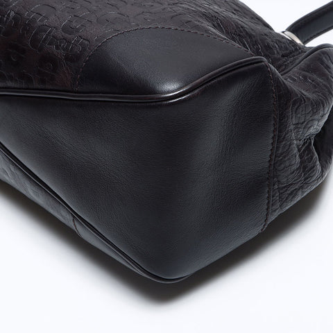 Gucci Horsebit皮革肩带黑色WS13998