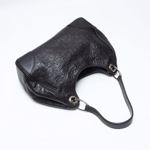 Gucci Horsebit皮革肩带黑色WS13998