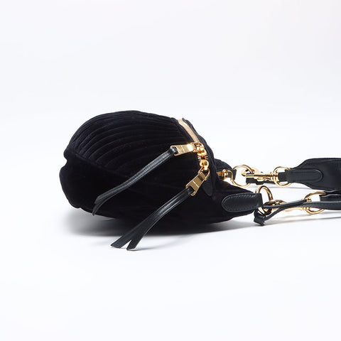ミュウ ミュウ Miu Miu ベロア マテラッセ ショルダーバッグ ブラック WS13999