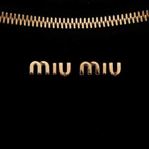 ミュウ ミュウ Miu Miu ベロア マテラッセ ショルダーバッグ ブラック WS13999