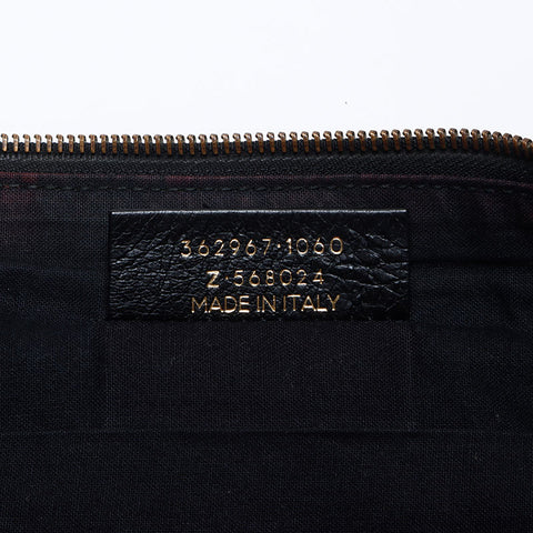 BALENCIAGA Graphic Leather Clutch bag black WS14001