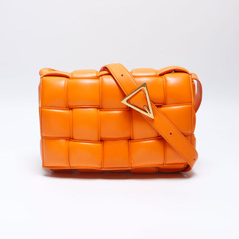 BOTTEGAVENETA padet cassette Shoulder Bag Orange WS14004