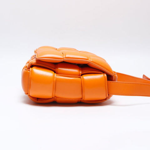 BOTTEGAVENETA padet cassette Shoulder Bag Orange WS14004