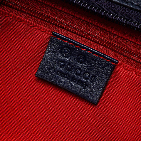 Gucci Canvas Shoulder Bag Navy WS14007