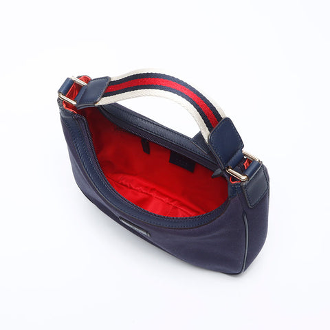 Gucci Canvas Shoulder Bag Navy WS14007