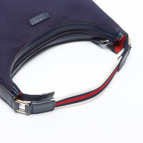 Gucci Canvas Shoulder Bag Navy WS14007