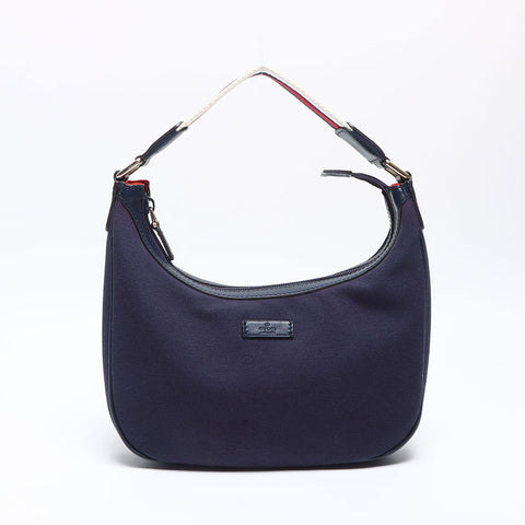 Gucci Canvas Shoulder Bag Navy WS14007