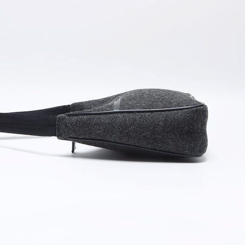 PRADA Wool Hobo Sports Handbag gray WS14009