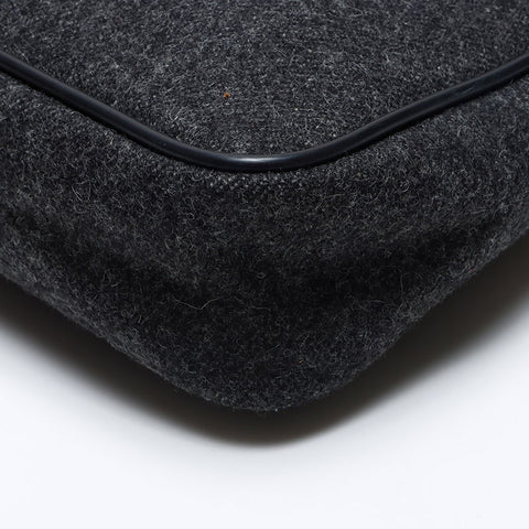 PRADA Wool Hobo Sports Handbag gray WS14009