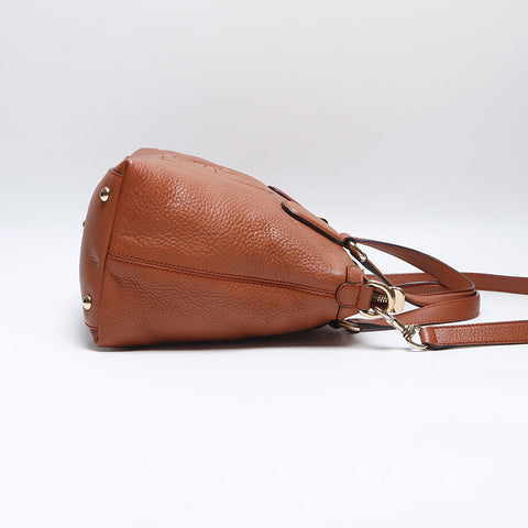 グッチ GUCCI ソーホー レザー ショルダーバッグ ブラウン WS14013