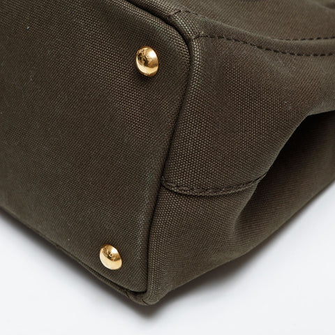 PRADA Canapa 2WAY Shoulder Bag Handbag khaki WS14014