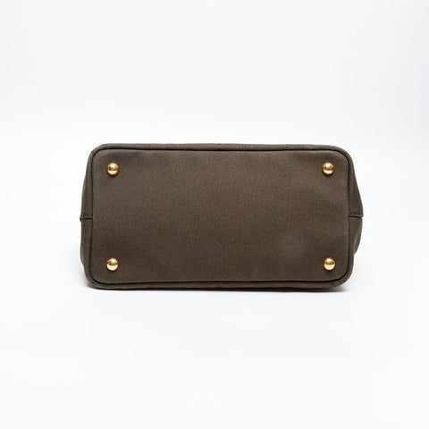 PRADA Canapa 2WAY Shoulder Bag Handbag khaki WS14014