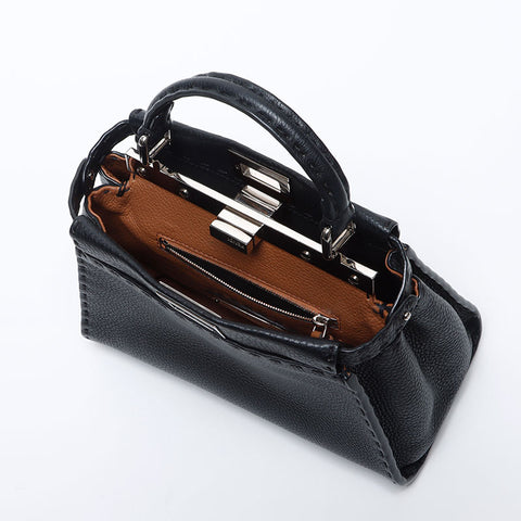 FENDI Peekaboo 2WAY Handbag black WS14019