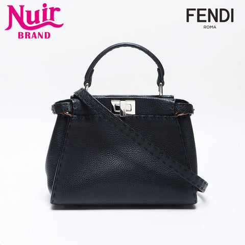 FENDI Peekaboo 2WAY Handbag black WS14019