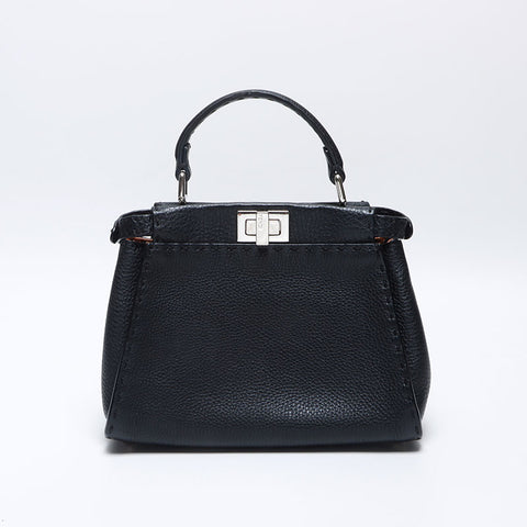 FENDI Peekaboo 2WAY Handbag black WS14019