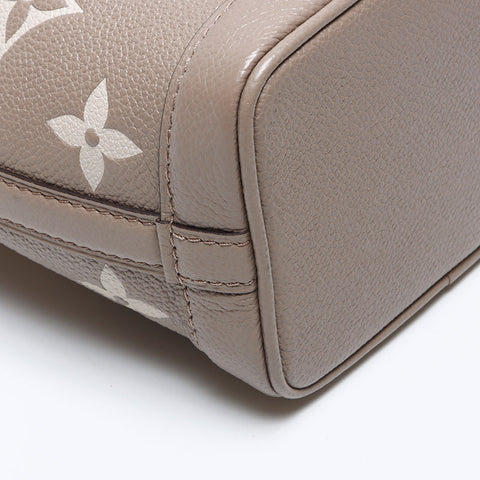 LOUIS VUITTON Monogram Empreinte Amp Nano Noe Tourterelle Crème Shoulder Bag beige WS14021