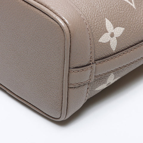 LOUIS VUITTON Monogram Empreinte Amp Nano Noe Tourterelle Crème Shoulder Bag beige WS14021