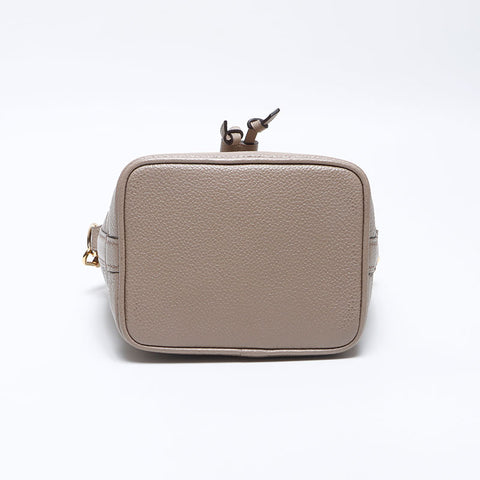 LOUIS VUITTON Monogram Empreinte Amp Nano Noe Tourterelle Crème Shoulder Bag beige WS14021