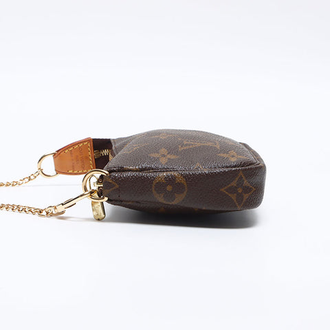 LOUIS VUITTON Monogram Mini Pochette Accessoires Handbag Brown WS14022