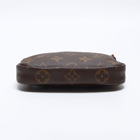 LOUIS VUITTON Monogram Mini Pochette Accessoires Handbag Brown WS14022