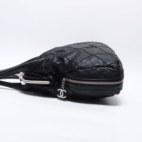 シャネル CHANEL がま口 ワイルドステッチ 11番台 2007-2008 ハンドバッグ ブラック WS14031