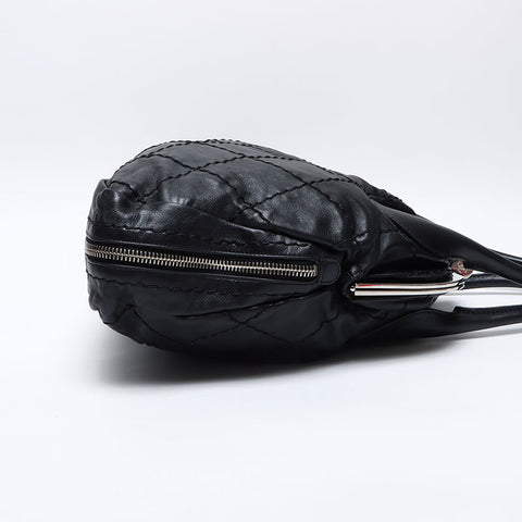 シャネル CHANEL がま口 ワイルドステッチ 11番台 2007-2008 ハンドバッグ ブラック WS14031