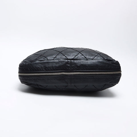 シャネル CHANEL がま口 ワイルドステッチ 11番台 2007-2008 ハンドバッグ ブラック WS14031