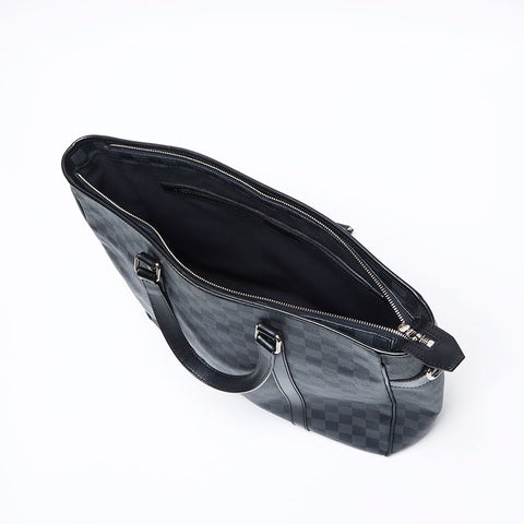 LOUIS VUITTON Damier Tadao PM Damier Graphite 2009 Tote Bag black WS14035