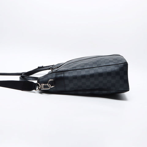 LOUIS VUITTON Damier Tadao PM Damier Graphite 2009 Tote Bag black WS14035
