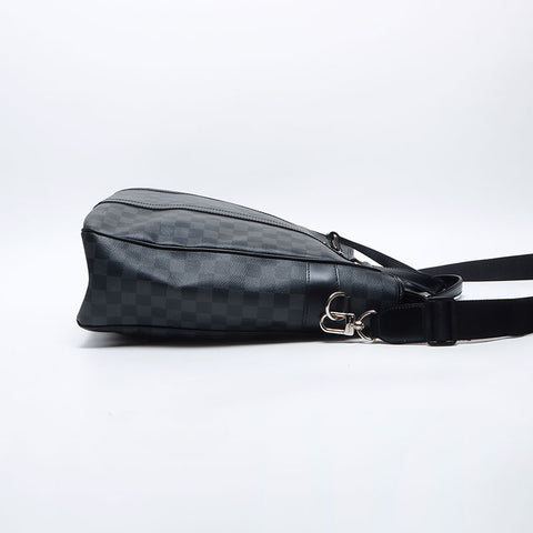 LOUIS VUITTON Damier Tadao PM Damier Graphite 2009 Tote Bag black WS14035