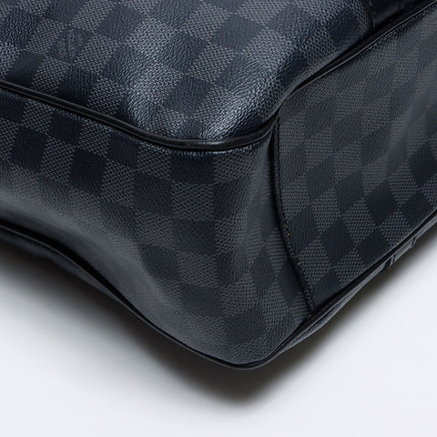 LOUIS VUITTON Damier Tadao PM Damier Graphite 2009 Tote Bag black WS14035