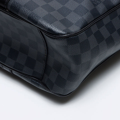 LOUIS VUITTON Damier Tadao PM Damier Graphite 2009 Tote Bag black WS14035