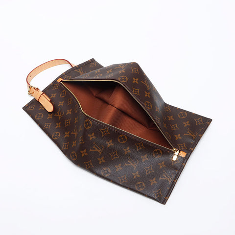 ルイ・ヴィトン LOUIS VUITTON モノグラム 2018年製 シューズバッグ ウッス ア スーリエ ポーチ ブラウン WS14036