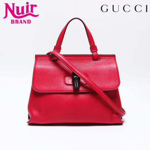 GUCCI Bamboo Line Daily Satchel Bag S Shoulder Bag pink WS14044