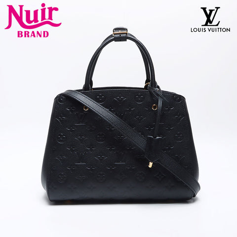 ルイ・ヴィトン LOUIS VUITTON 2016年製 モノグラム モンテーニュMM アンプラント ショルダーバッグ ブラック WS14049