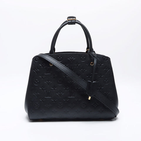 ルイ・ヴィトン LOUIS VUITTON 2016年製 モノグラム モンテーニュMM アンプラント ショルダーバッグ ブラック WS14049
