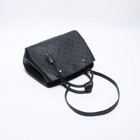 ルイ・ヴィトン LOUIS VUITTON 2016年製 モノグラム モンテーニュMM アンプラント ショルダーバッグ ブラック WS14049