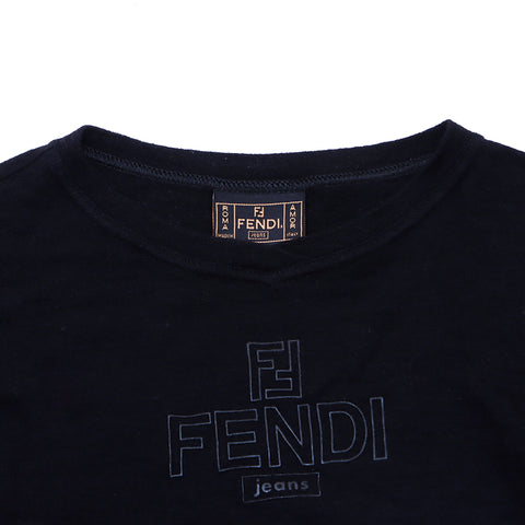 フェンディ FENDI ウール 長袖 カットソー ブラック WS1404