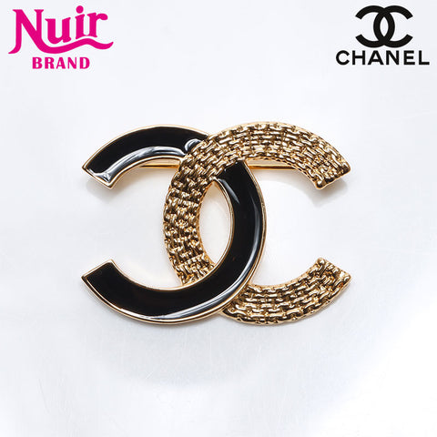 CHANEL E24P 2024 COCO Mark Brooch Gold black WS14054