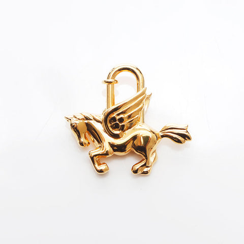 エルメス HERMES カデナ ユニコーン ペガサス キーホルダー ゴールド WS14055