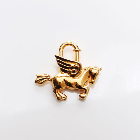 エルメス HERMES カデナ ユニコーン ペガサス キーホルダー ゴールド WS14055