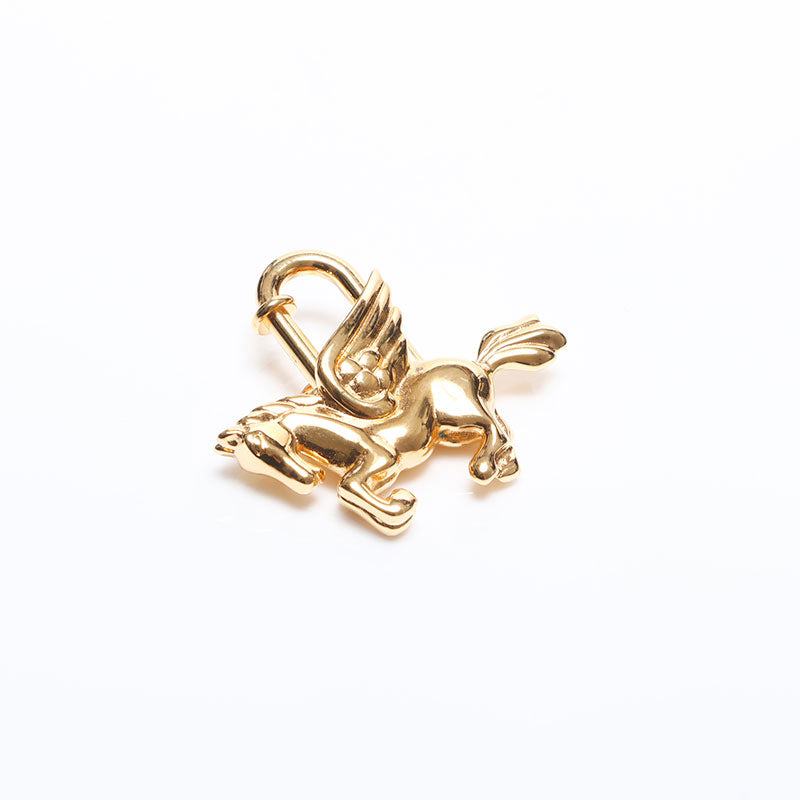 HERMES エルメス　カデナ　ペガサス キーホルダー　正規品　美品　エルメス エルメス HERMES カデナ ユニコーン ペガサス キーホルダー ゴールド