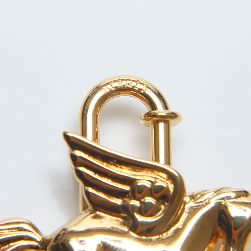 HERMES エルメス　カデナ　ペガサス キーホルダー　正規品　美品　エルメス エルメス HERMES カデナ ペガサス キーリング シルバー WS7905