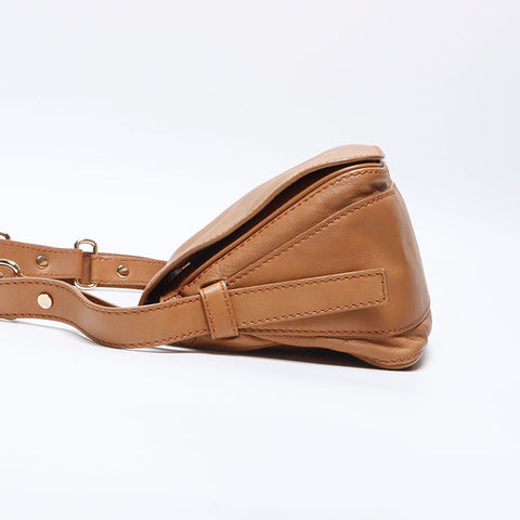 CELINE leather Shoulder Bag beige WS14059