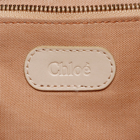 Chloe Half moon leather Shoulder Bag beige WS14062